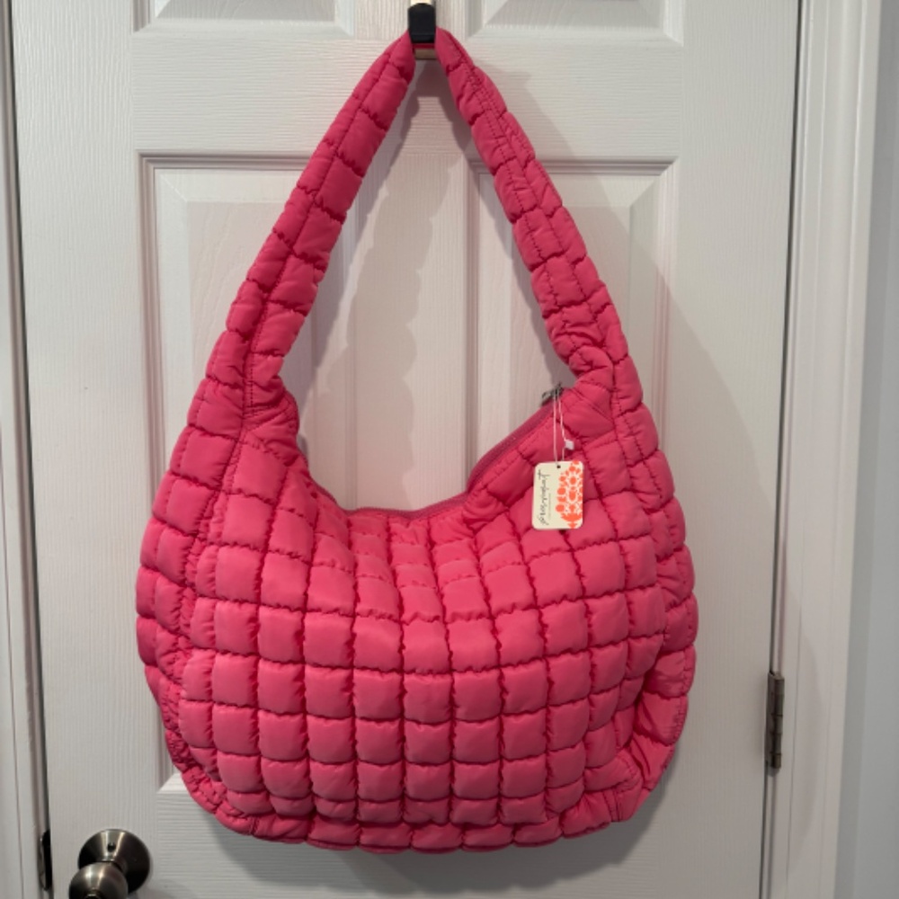Free People FP Movement Quilted Carryall Bubblegum